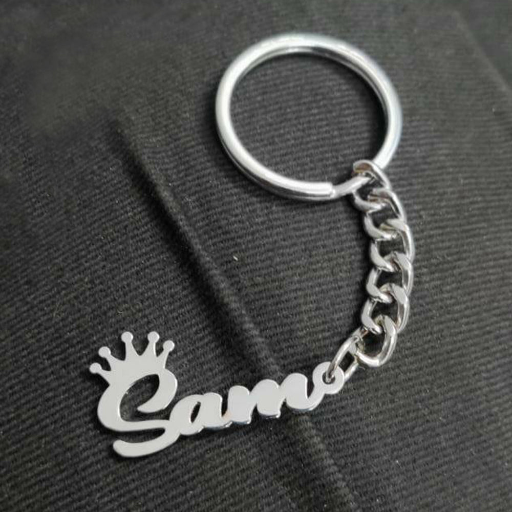 King/Queen Crown Name Keychain